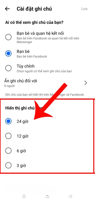 Lựa chọn mốc thời gian