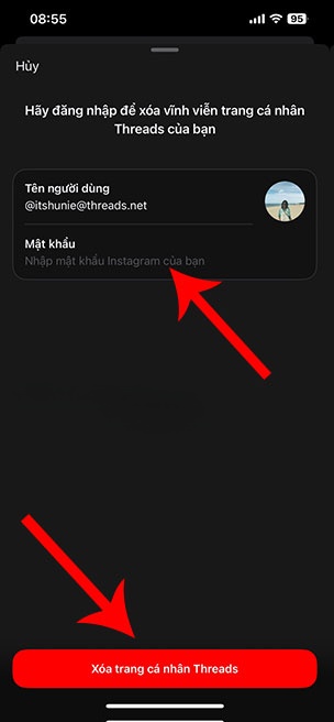xoa tai khoan Threads 5*444548