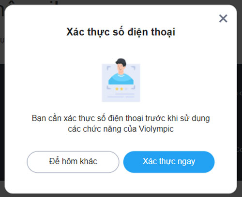  Hướng dẫn xác thực số điện thoại trên Violympic 
