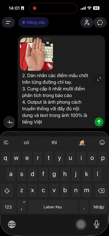 xem chỉ tay bằng ChatGPT