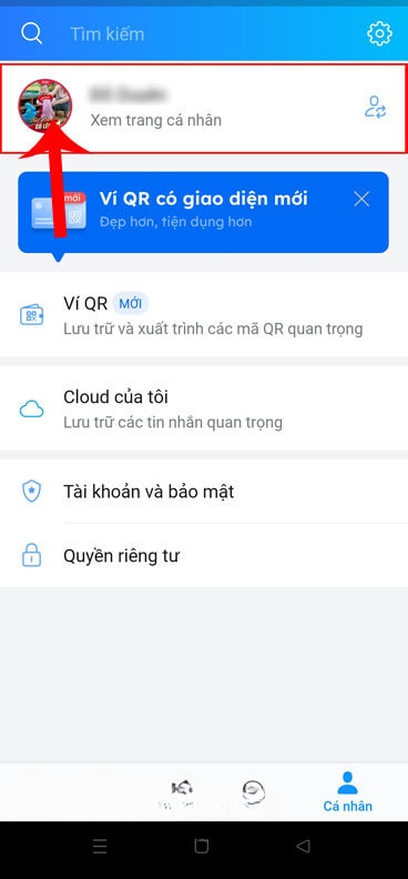 Nhấn vào xem trang cá nhân