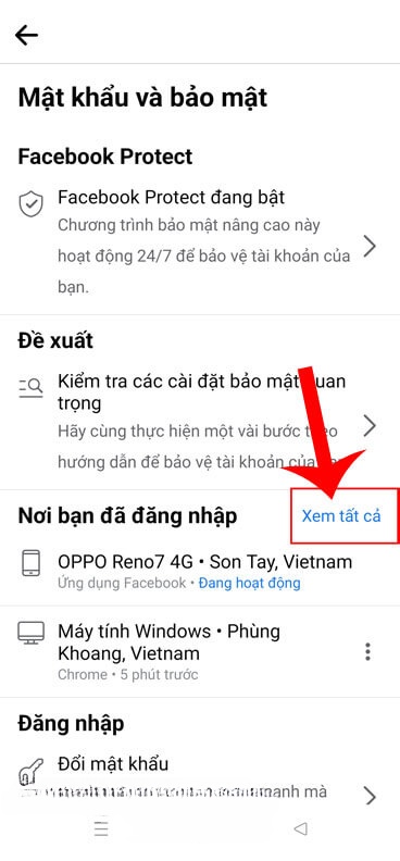 Ấn vào nút Xem tất cả