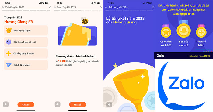  Hướng dẫn xem tổng kết hoạt động trên Zalo năm 2023 