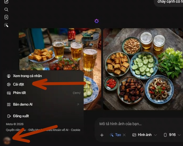 xóa ảnh và video trong meta ai