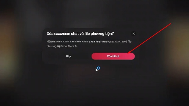 xóa ảnh và video trong meta ai