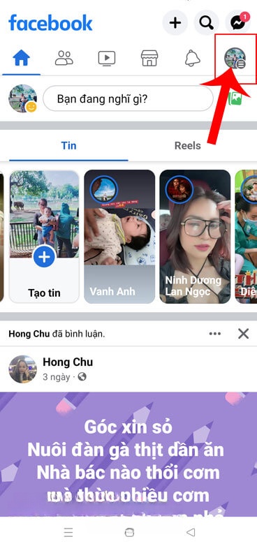Chạm vào biểu tượng dấu ba chấm