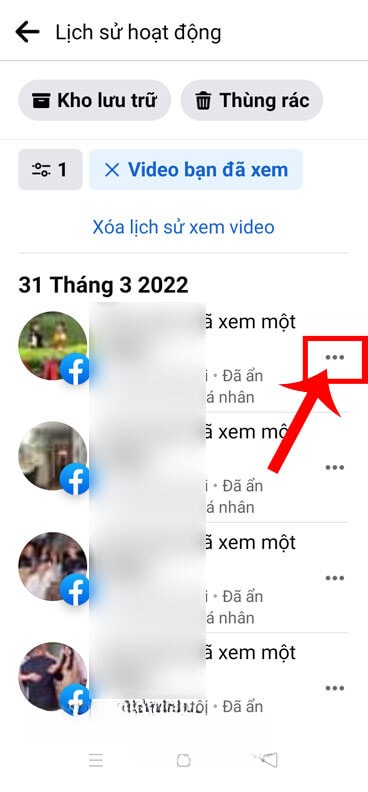 Ấn vào biểu tượng dấu ba chấm