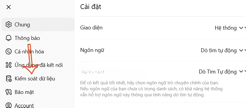 Kiểm soát dữ liệu ChatGPT