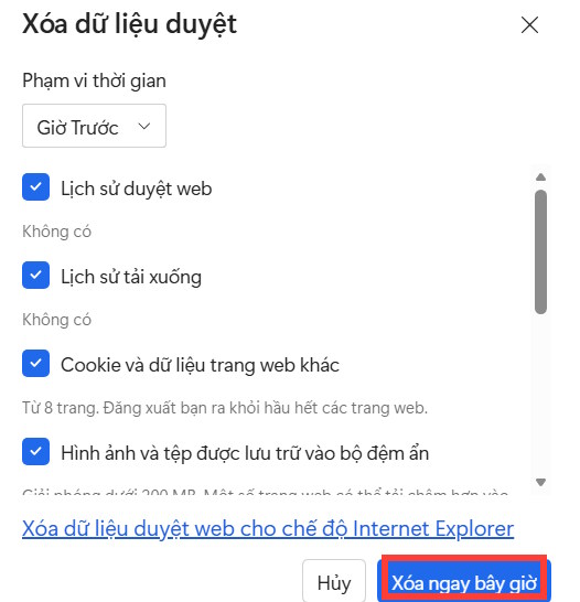 Kiểm tra Cookies trên Edge