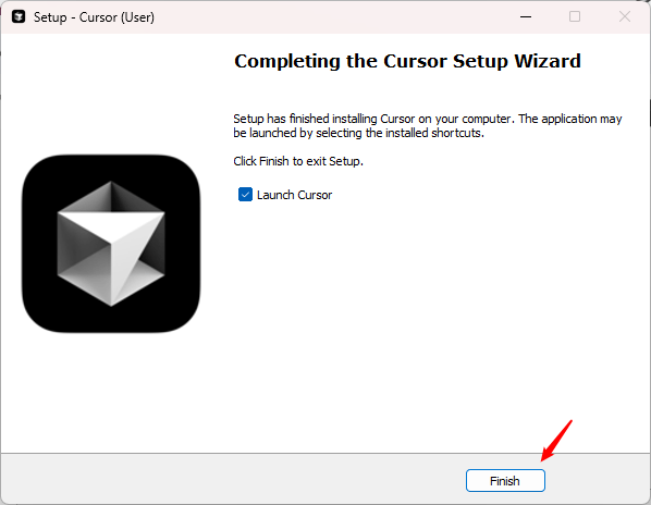 Hoàn tất cài đặt Cursor AI