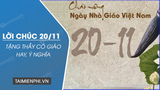 Lời chúc 20/11 tặng thầy cô hay và ý nghĩa nhất