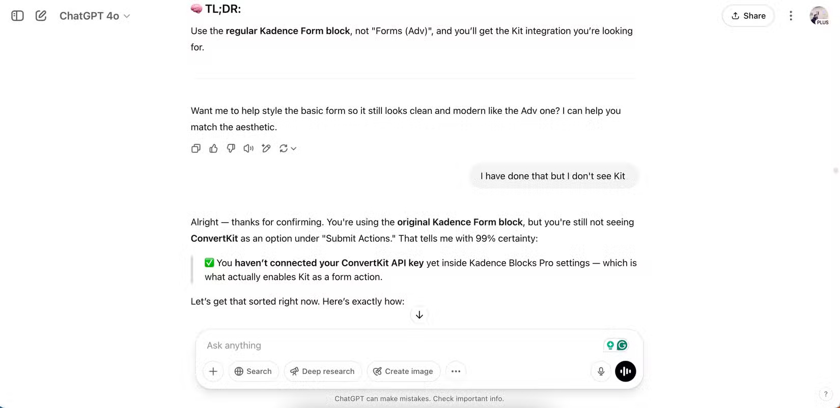 Trò chuyện trong ChatGPT