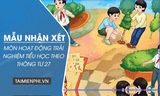  Mẫu nhận xét môn Hoạt động trải nghiệm tiểu học theo Thông tư 27 