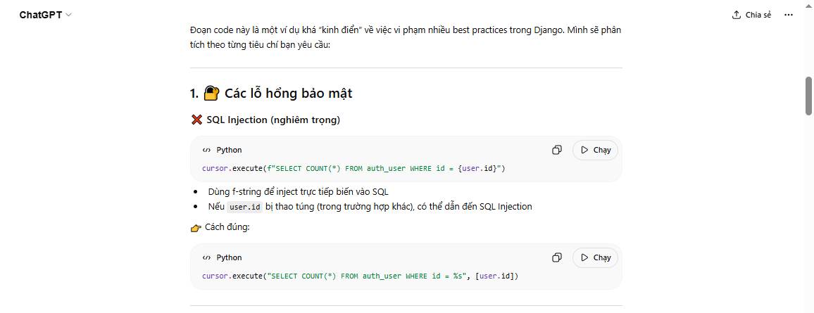  Mẫu prompt đánh giá code toàn diện 