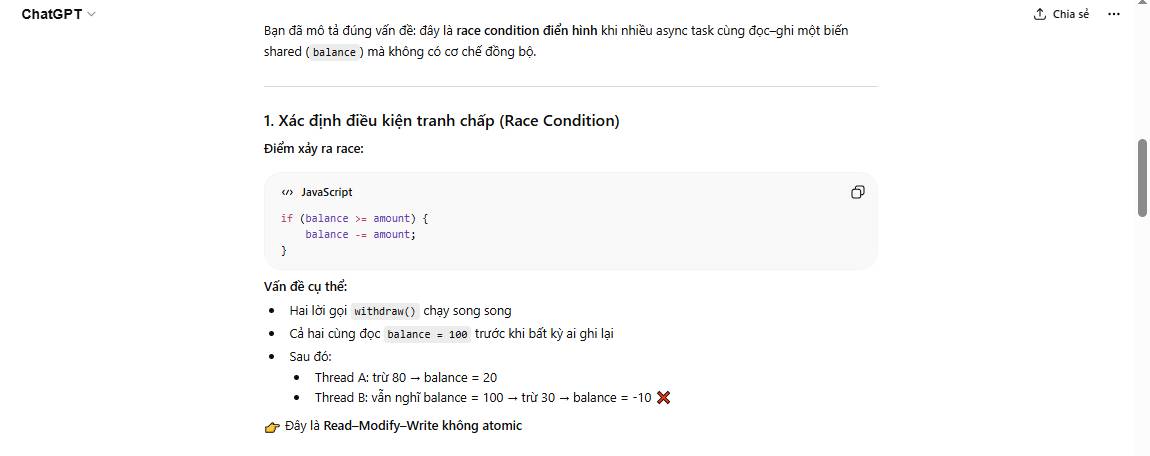  Mẫu prompt gỡ lỗi điều kiện tranh chấp (race condition) 