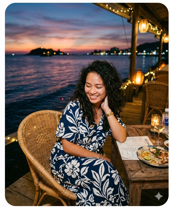 Ảnh cô gái bên bờ biển