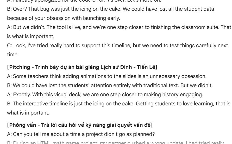 Prompt roleplay theo tình huống