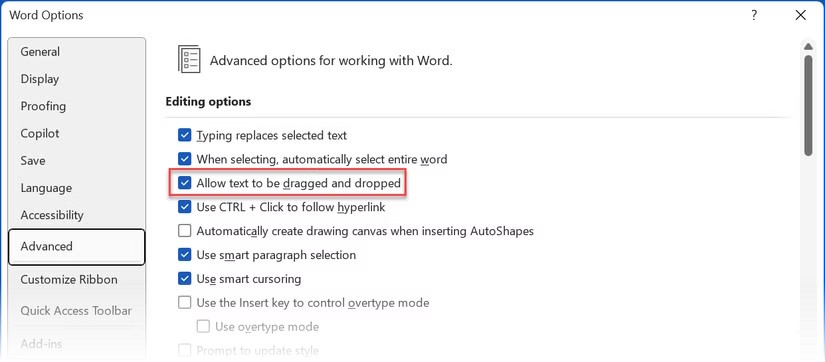 Kéo và thả để dán nhanh
