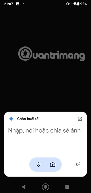 Mở Gemini từ màn hình khóa