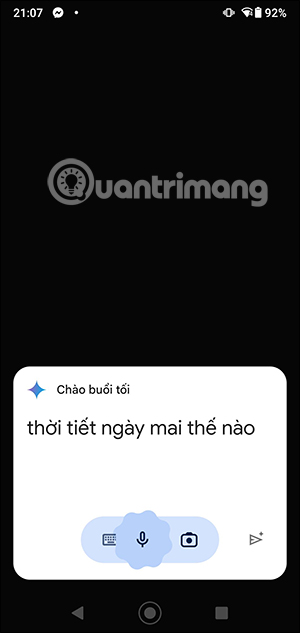 Trò chuyện với Gemini không mở khóa 