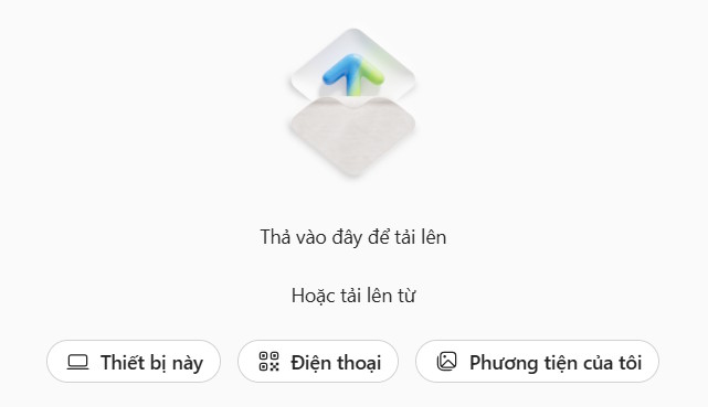 Tải hình ảnh lên Microsoft Designer