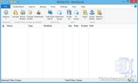 giai nen file bang winzip