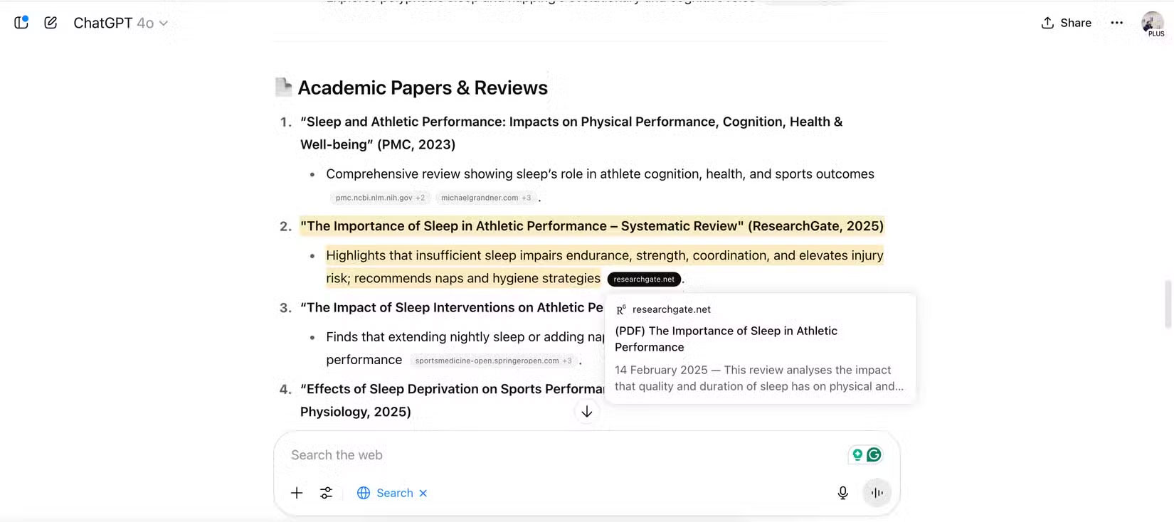 Tìm tài nguyên trong ứng dụng ChatGPT