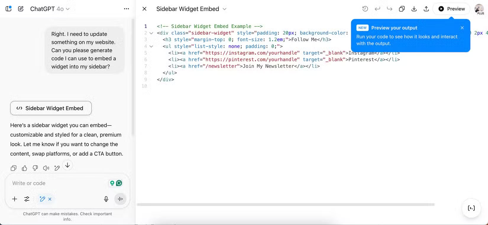 Viết code trong ứng dụng ChatGPT