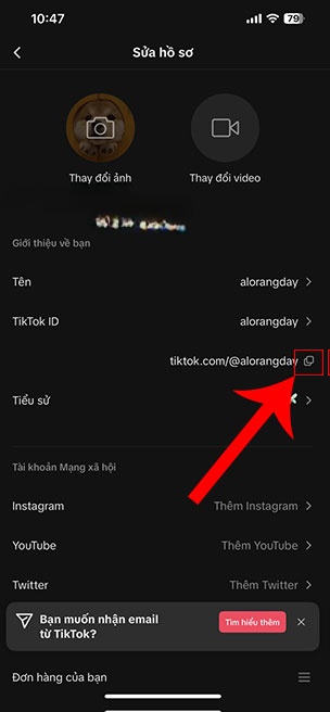 cach lay link tai khoan TikTok 6*429326