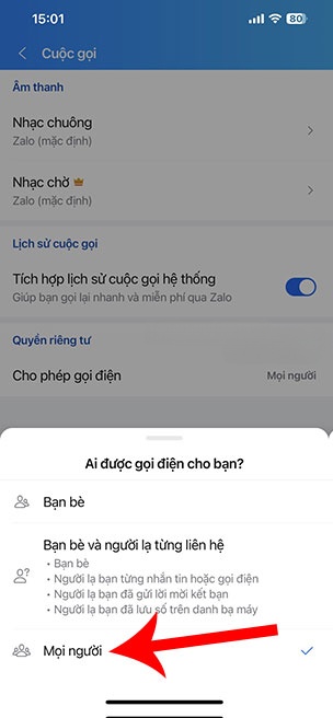 Zalo khong thong bao cuoc goi den 5*416614