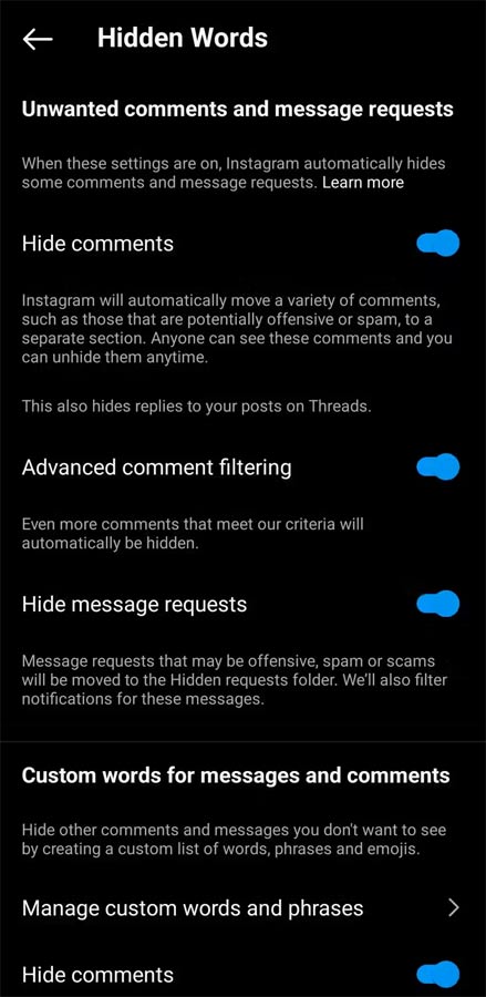Ẩn từ trên Instagram