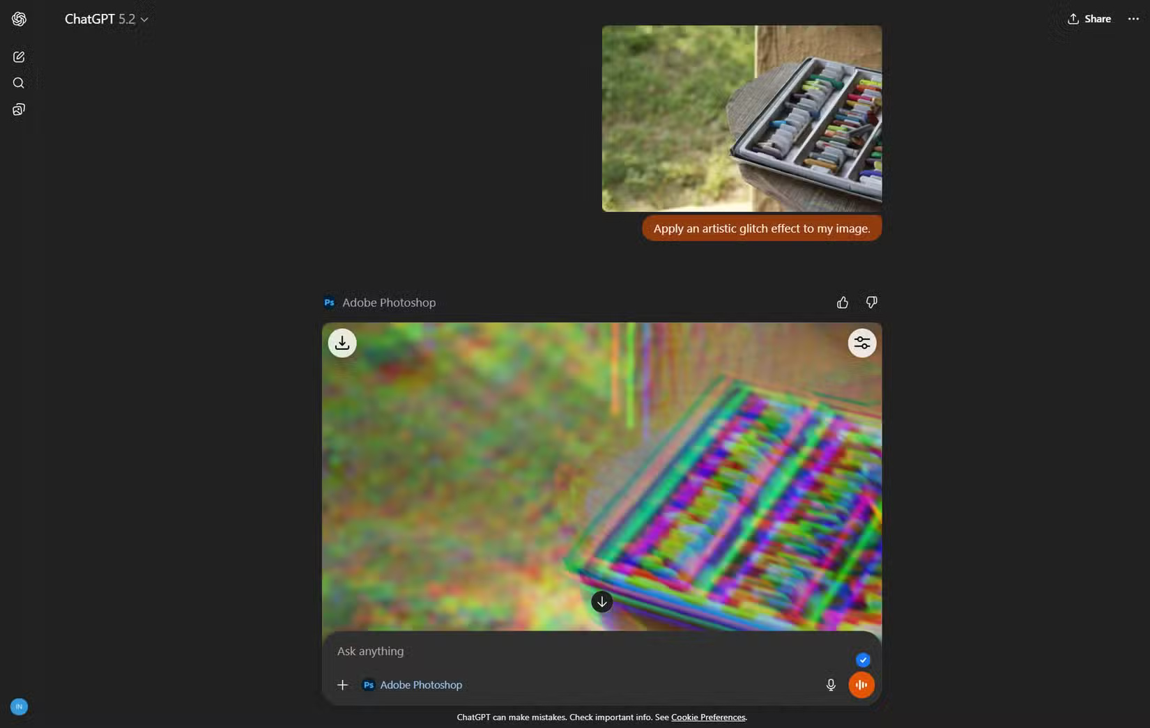 Hiệu ứng lỗi với prompt ChatGPT