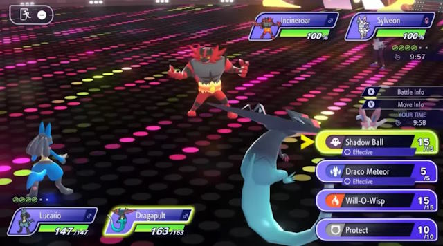 Màn hình thi đấu Double Battles
