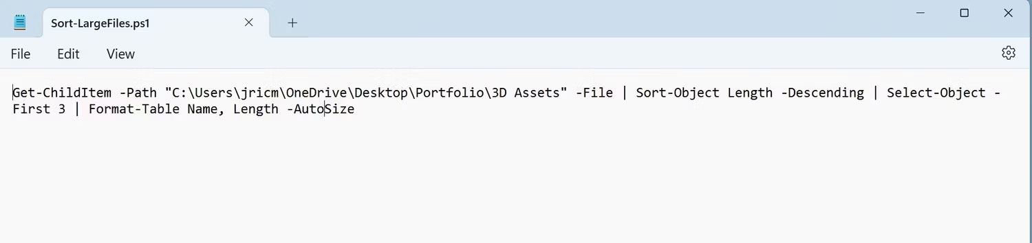 Tạo script bằng Notepad