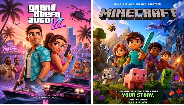  Prompt AI biến game thành poster phim hoạt hình Pixar cực đẹp 