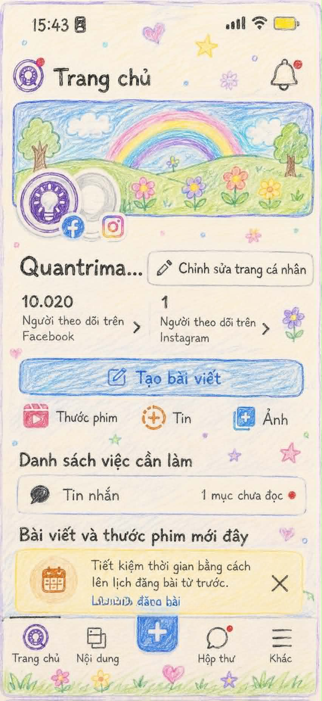 prompt tạo ảnh vẽ trang cá nhân