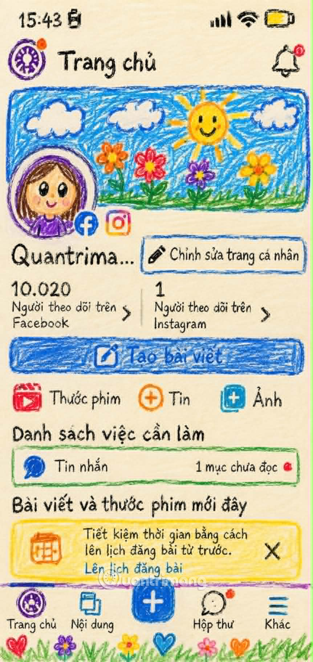 prompt tạo ảnh vẽ trang cá nhân