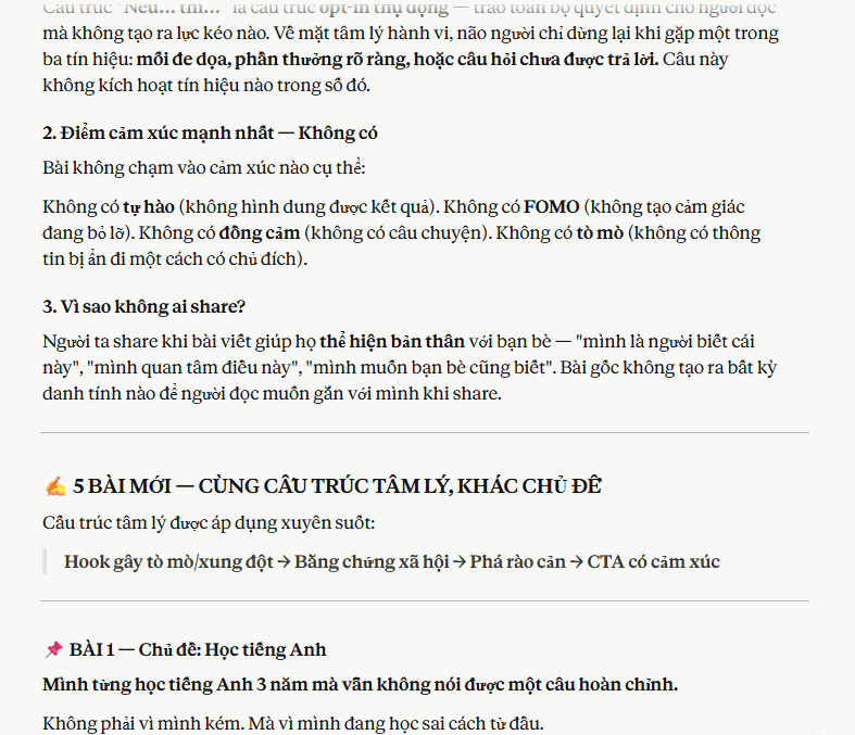 Phân tích & nhân bản bài viral trên Facebook