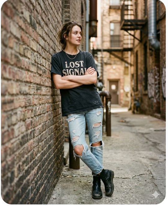 Kiểu chữ phong cách Grunge cũ kỹ, sờn rách