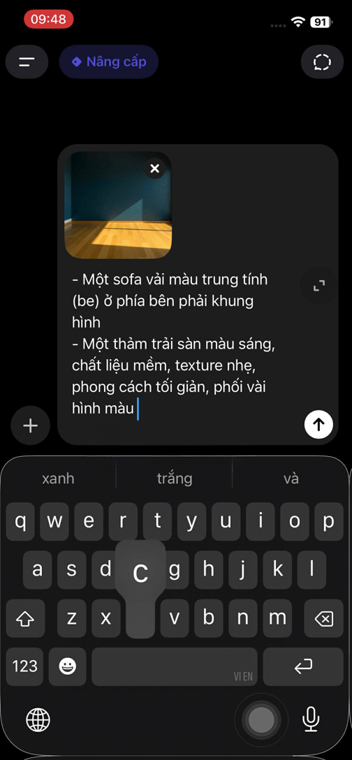 prompt thiet ke noi that