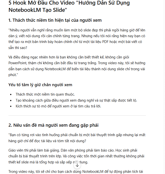 Prompt số 6. Công cụ viết phần mở đầu (Hook)