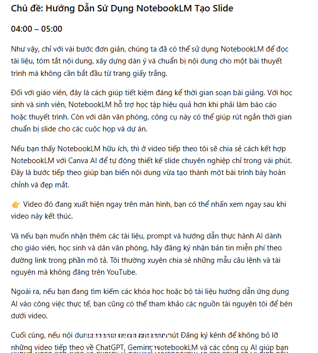 Prompt số 7. Công cụ thiết kế phần kết video