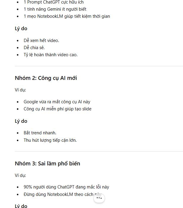 Prompt số 9. Công cụ xây dựng chiến lược YouTube Shorts