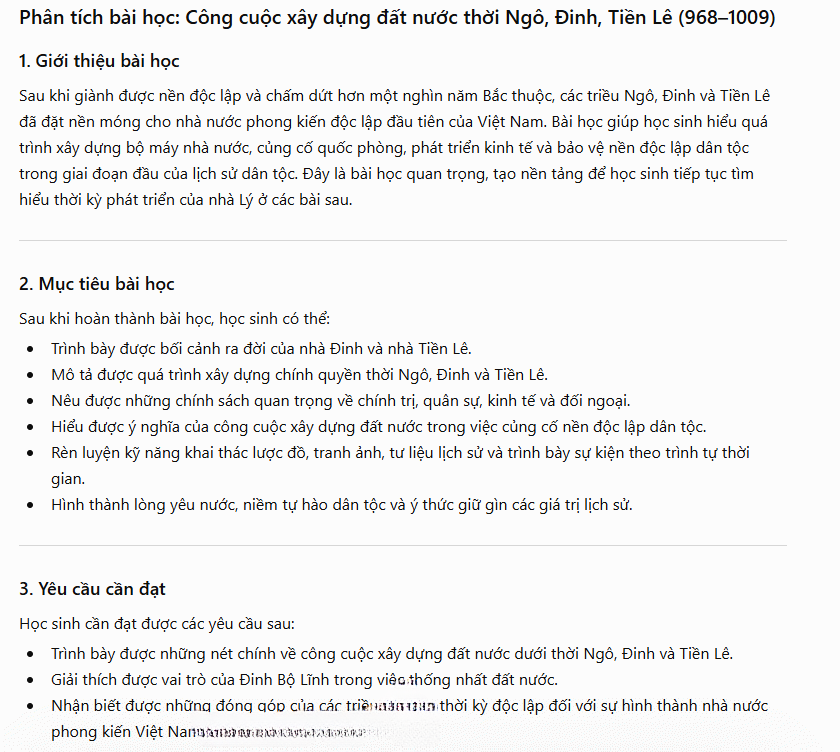 Prompt phân tích bài học