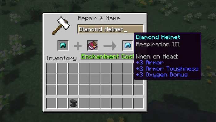 Cách dùng bùa chú hô hấp Minecraft