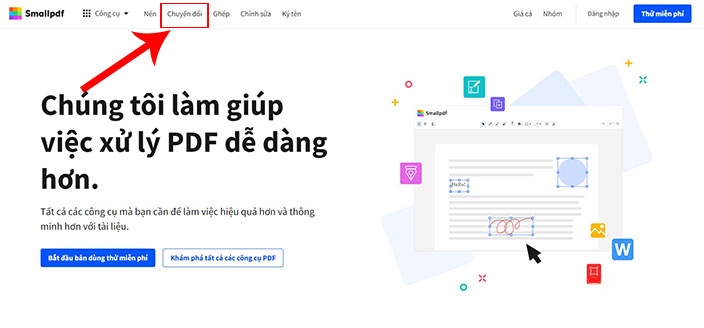  Smallpdf: Cách chuyển đổi tệp PDF sang định dạng khác 