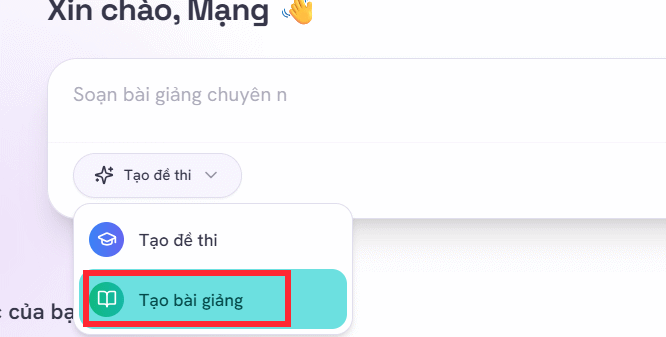 Soạn giáo án bài giảng AutoExam.ai