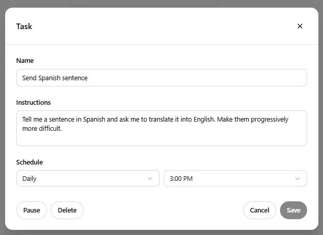 Nhiệm vụ trong ChatGPT