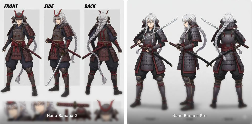 Sự khác biệt giữa ảnh tạo ra từ Nano Banana 2 và Nano Banana Pro