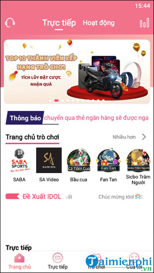 link tai MMLive mod apk xem live cung idol